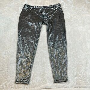 Andrew Christian Shimmering Silver Leggings